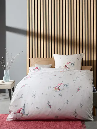 FLEURESSE | Flanell Bettwäsche 70x90cm/140x200cm ASPEN Snow White | 
